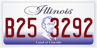 IL license plate B253292