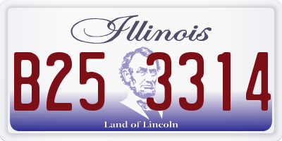 IL license plate B253314