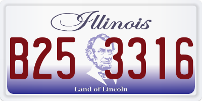 IL license plate B253316