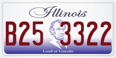 IL license plate B253322