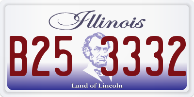 IL license plate B253332