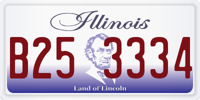 IL license plate B253334