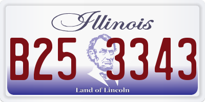 IL license plate B253343