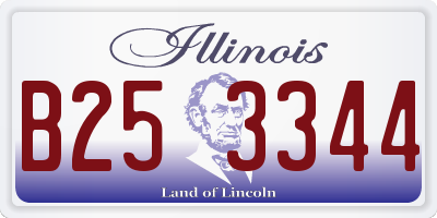IL license plate B253344