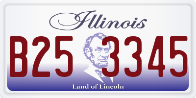 IL license plate B253345