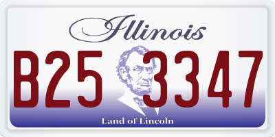IL license plate B253347