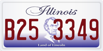 IL license plate B253349