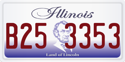 IL license plate B253353