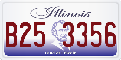 IL license plate B253356