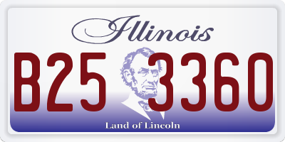 IL license plate B253360