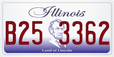 IL license plate B253362