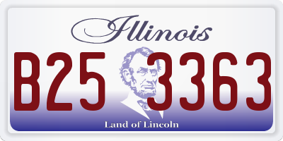 IL license plate B253363