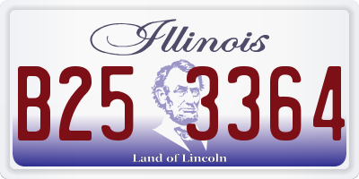 IL license plate B253364