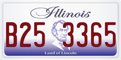 IL license plate B253365