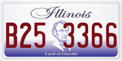 IL license plate B253366