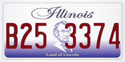 IL license plate B253374