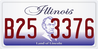 IL license plate B253376