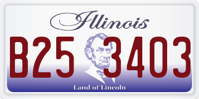 IL license plate B253403