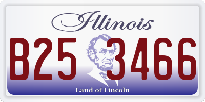 IL license plate B253466