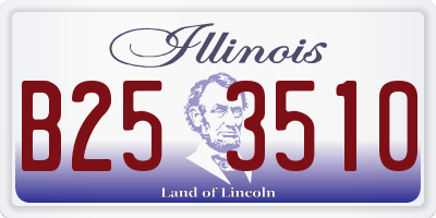 IL license plate B253510