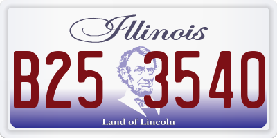 IL license plate B253540
