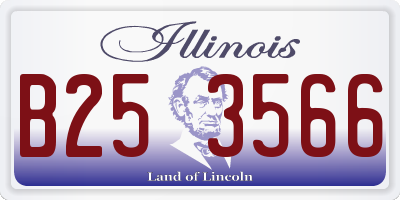 IL license plate B253566