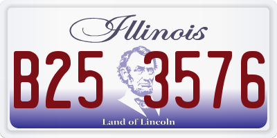 IL license plate B253576