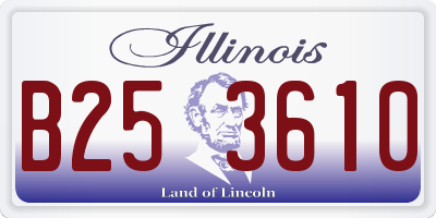 IL license plate B253610