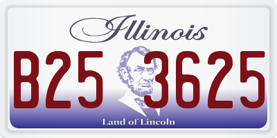 IL license plate B253625