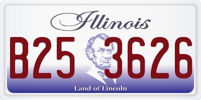 IL license plate B253626