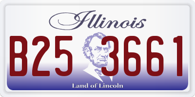 IL license plate B253661