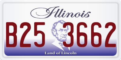 IL license plate B253662