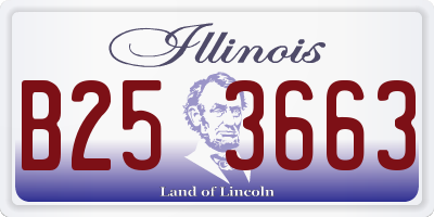 IL license plate B253663