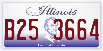IL license plate B253664