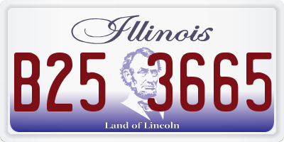 IL license plate B253665