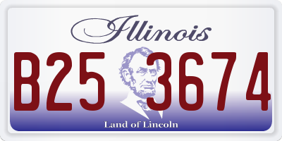 IL license plate B253674