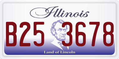 IL license plate B253678