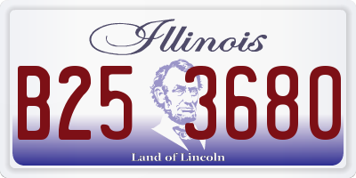 IL license plate B253680