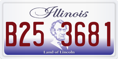 IL license plate B253681