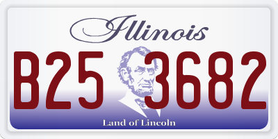 IL license plate B253682