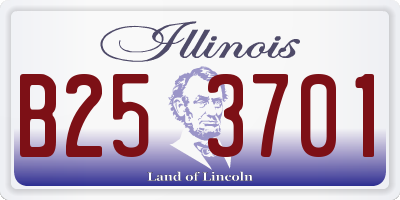 IL license plate B253701