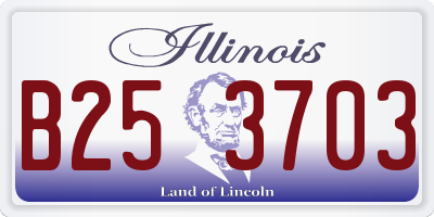 IL license plate B253703