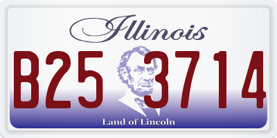 IL license plate B253714