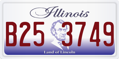 IL license plate B253749