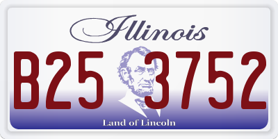 IL license plate B253752