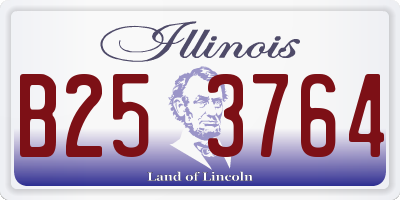 IL license plate B253764