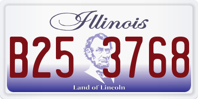 IL license plate B253768