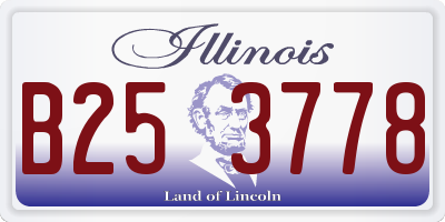 IL license plate B253778