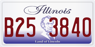 IL license plate B253840
