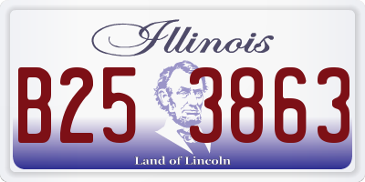 IL license plate B253863